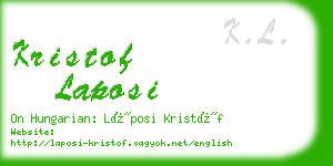 kristof laposi business card